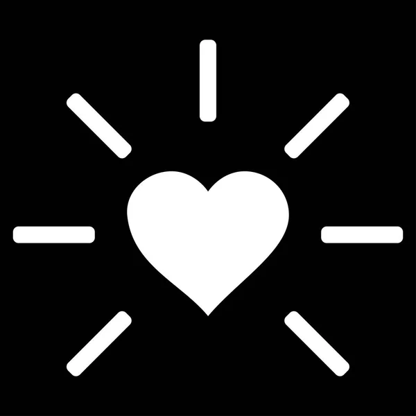 Icône de vecteur de coeur brillant — Image vectorielle