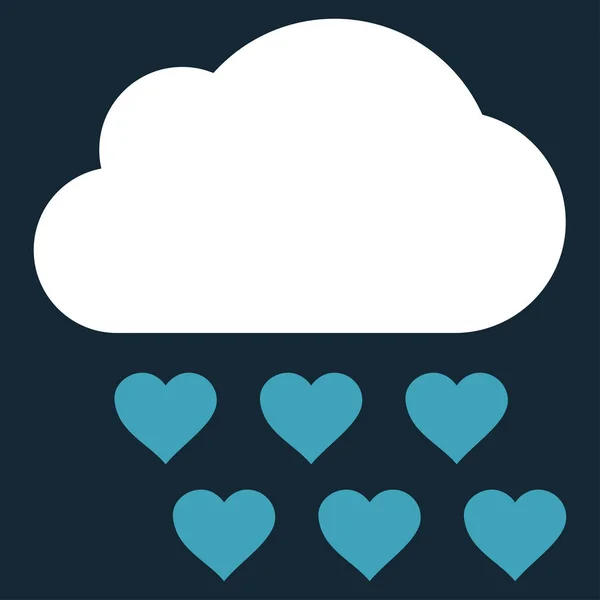 Ícone de vetor de nuvem de chuva de amor —  Vetores de Stock