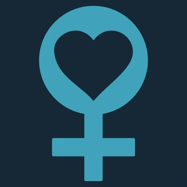 Ícone do vetor do símbolo do amor da mulher —  Vetores de Stock