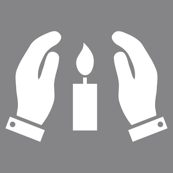Векторная икона "Candle Care Hands" — стоковый вектор