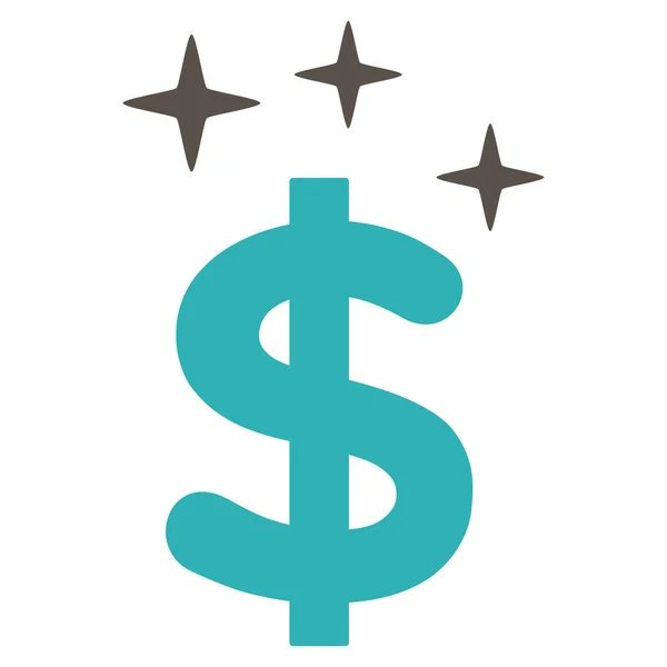 Funkeln Dollar Symbol Vektor-Symbol — Stockvektor