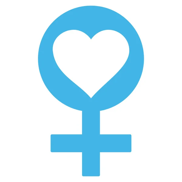 Mujer símbolo de amor Vector icono — Vector de stock