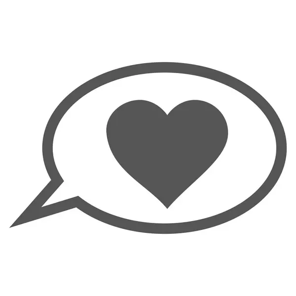 Ícone de vetor de balão de mensagem de amor —  Vetores de Stock