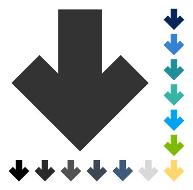 ok aşağı vektör simgesi