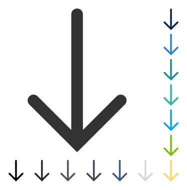 ok aşağı vektör simgesi