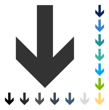 ok aşağı vektör simgesi