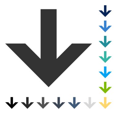 ok aşağı vektör simgesi