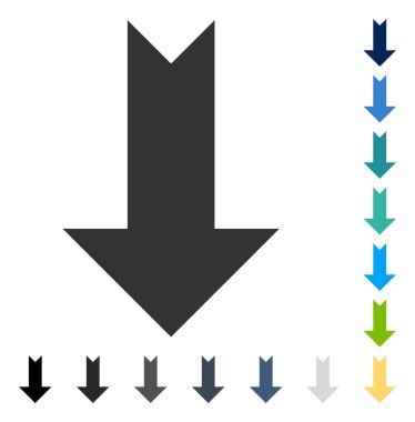 ok aşağı vektör simgesi