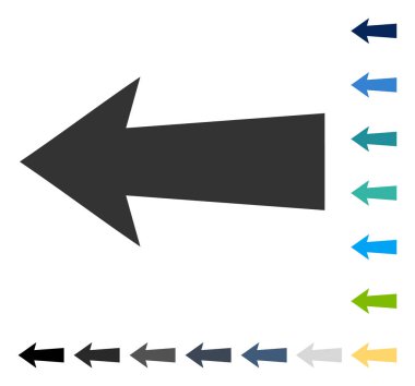 Ok sol vektör simgesi