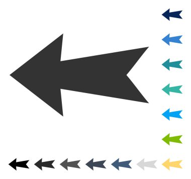 Ok sol vektör simgesi