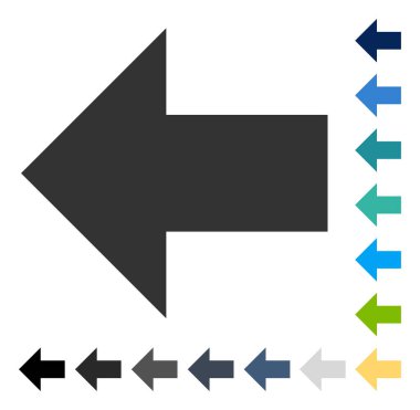 Ok sol vektör simgesi