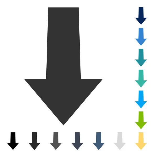 Strzałka w dół wektor ikona — Wektor stockowy