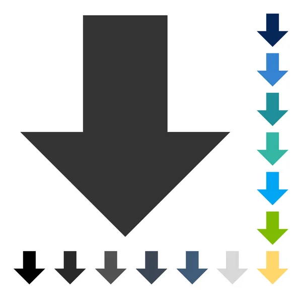 Ícone vetorial seta para baixo —  Vetores de Stock