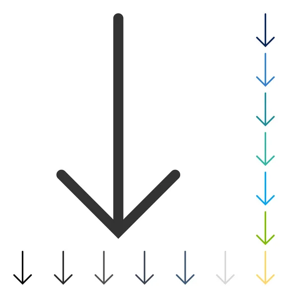 Ícone vetorial seta para baixo —  Vetores de Stock
