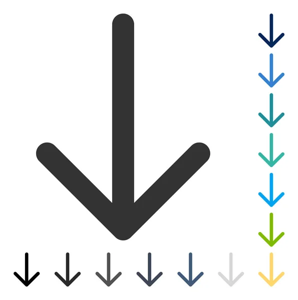 Flecha abajo icono vector — Vector de stock