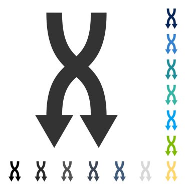 Vektör simgesi aşağı okları shuffle