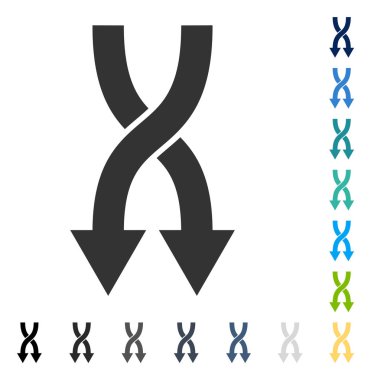 Vektör simgesi aşağı okları shuffle