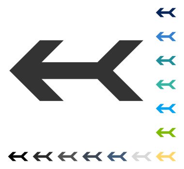 Ok sol vektör simgesi