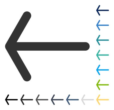 Ok sol vektör simgesi