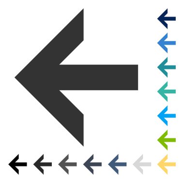 Ok sol vektör simgesi