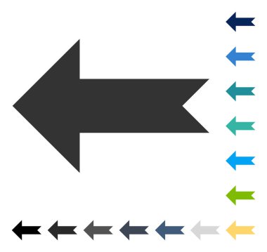 Ok sol vektör simgesi