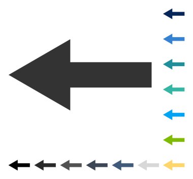 Ok sol vektör simgesi