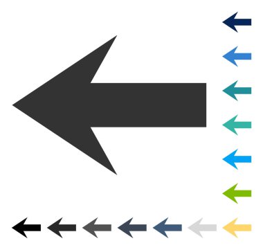 Ok sol vektör simgesi