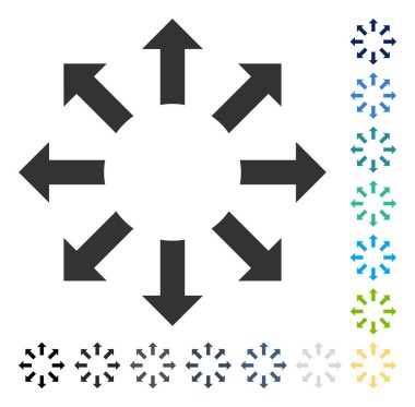 Oklar vektör simgesini genişletin