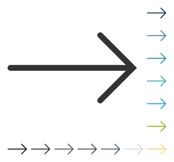 Pfeil rechts Vektor-Symbol — Stockvektor