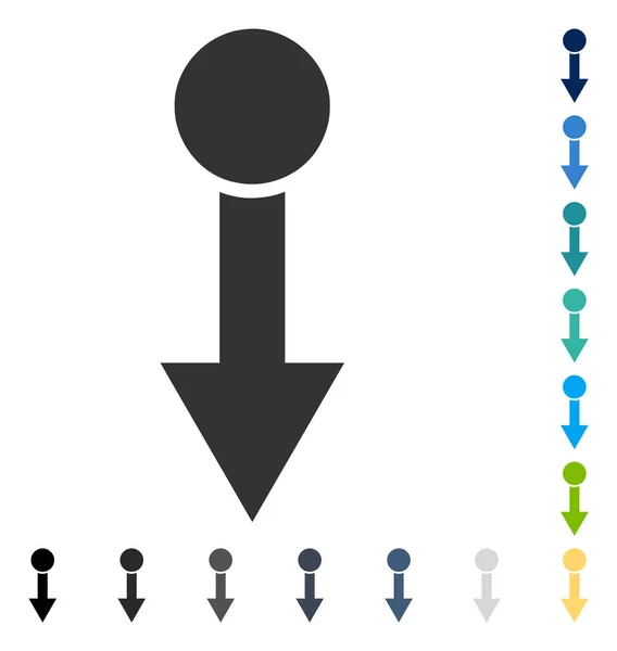 Tirez vers le bas icône vectorielle — Image vectorielle