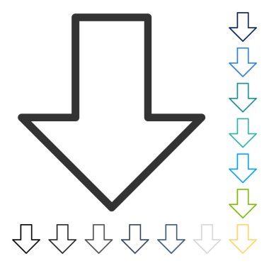 ok aşağı vektör simgesi