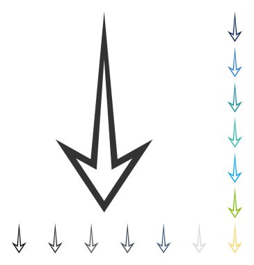 ok aşağı vektör simgesi