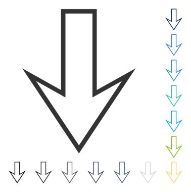 ok aşağı vektör simgesi