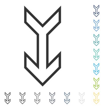 ok aşağı vektör simgesi