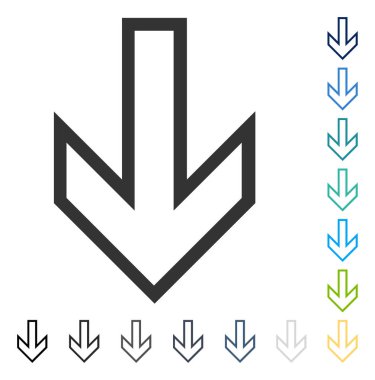 ok aşağı vektör simgesi