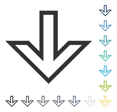 ok aşağı vektör simgesi