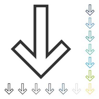 ok aşağı vektör simgesi