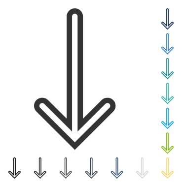 ok aşağı vektör simgesi