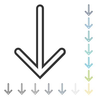 ok aşağı vektör simgesi