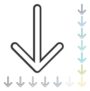 ok aşağı vektör simgesi