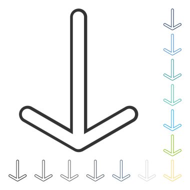 ok aşağı vektör simgesi