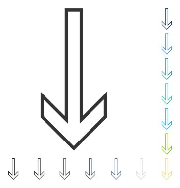 ok aşağı vektör simgesi