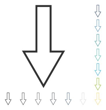 ok aşağı vektör simgesi