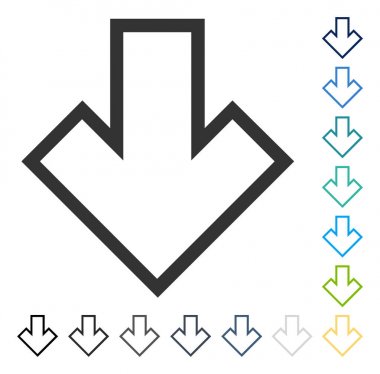 ok aşağı vektör simgesi