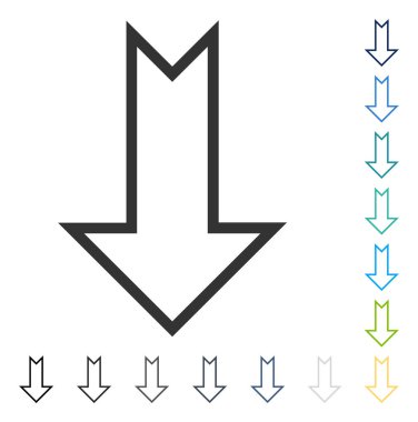 ok aşağı vektör simgesi