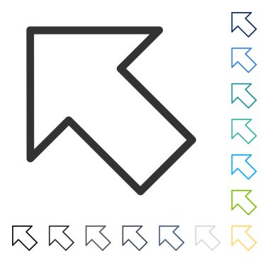 Yukarı vektör simgesi sol ok