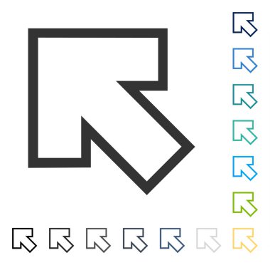 Yukarı vektör simgesi sol ok