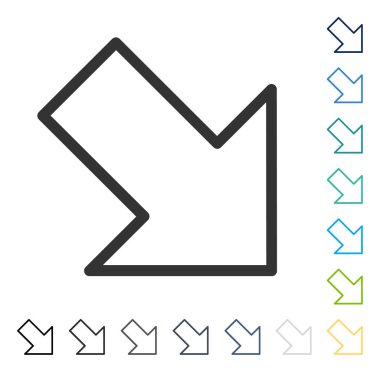 Şu vektör simgesi aşağı ok