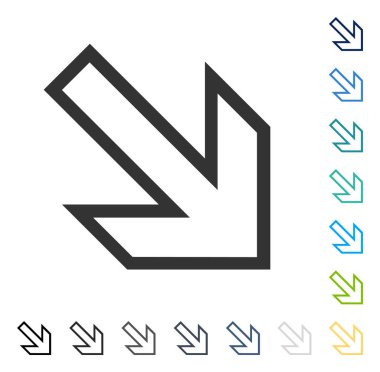 Şu vektör simgesi aşağı ok