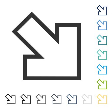 Şu vektör simgesi aşağı ok